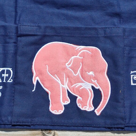DELIRIUM TREMENS 3 Pocket Waist Bar Apron NEW Embroidered Elephant - Picture 4 of 5